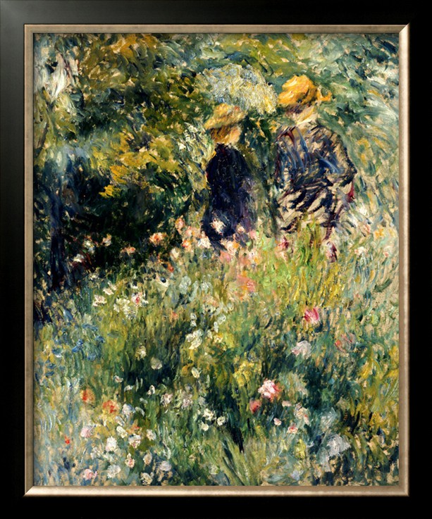 Conversation Dans Une Roseraie 1876 - Pierre Auguste Renoir Painting